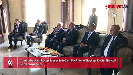 Cumhurbaşkanı Erdoğan MHP lideri Bahçeli ile görüştü