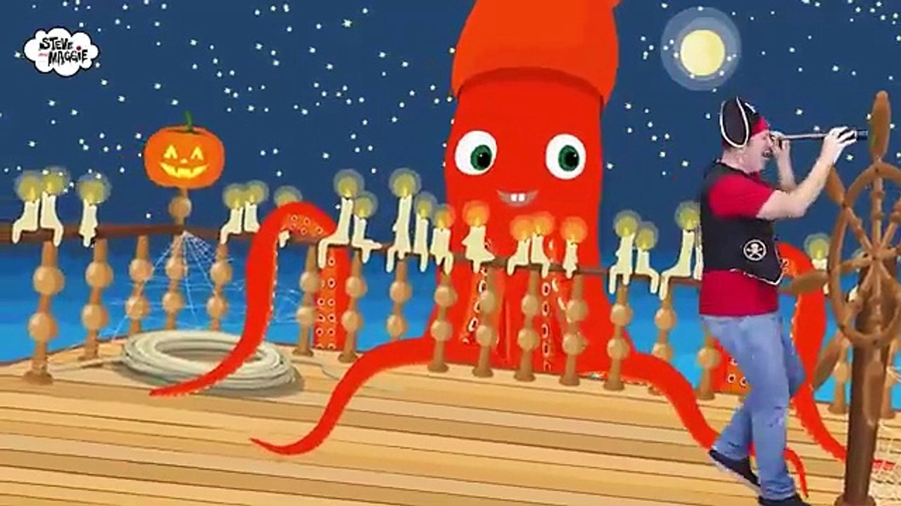 Halloween_Pirate,_Bigfoot_and_More_from_Steve_and_Maggie___Robot_Story_for_Kids___Sea_Animals_Story(360p)