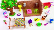 DIY How to make polymer clay miniature Village House, Washroom Set, Kitchen _HD