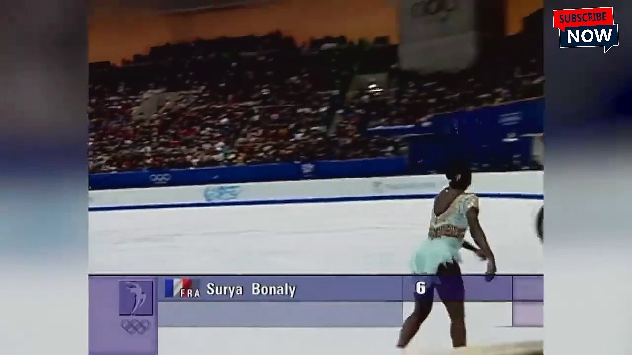 History made_ Surya Bonaly lands a Backflip during her free skate_(720P_HD)