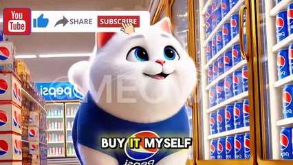 Cat drink too much pepsi 