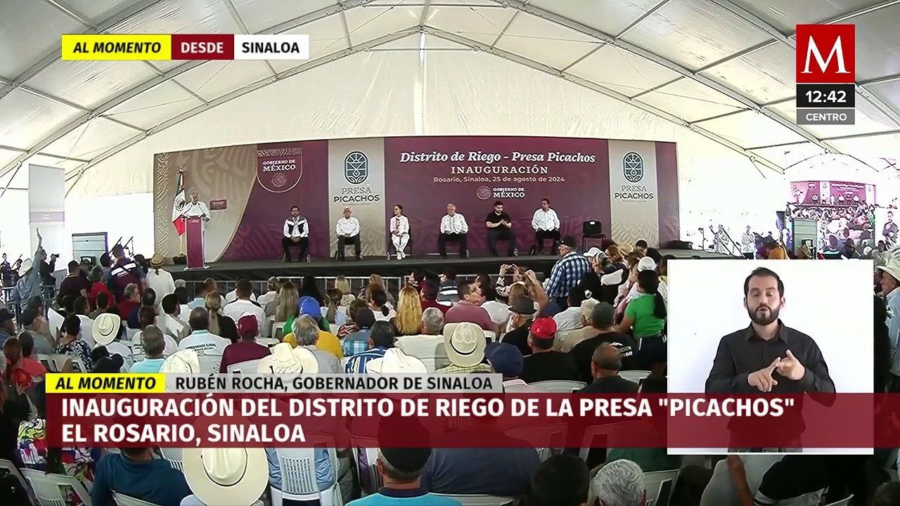"El presidente no se olvida del campo": Rocha Moya sobre el distrito de riego de la presa 'Picachos'
