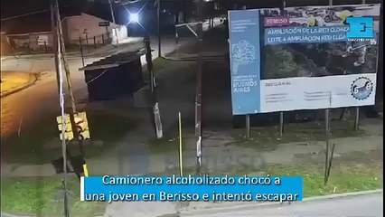 Camionero alcoholizado chocó a una joven en Berisso e intentó escapar