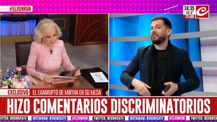 Exabrupto en la mesa de Mirtha: el repudio de Fer Piaggio
