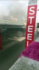 They set fire to the bus