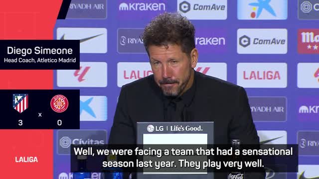 Simeone thrilled with win over 'tough' Girona