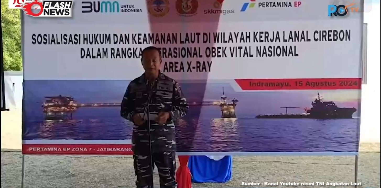 Bekerjasama dengan Pertamina EP Jatibarang Field Lanal Cirebon Gelar Sosialisasi Hukum dan Keamanan Laut