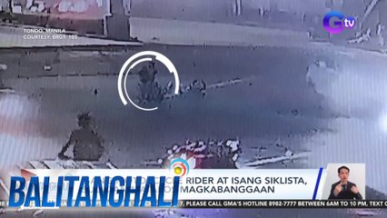Isang motorcycle rider at isang siklista, sugatan matapos magkabanggaan | Balitanghali
