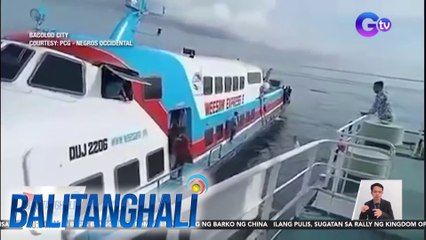 57 na sakay ng fastcraft vessel, ligtas na naibaba matapos magkaaberya ang barko | Balitanghali