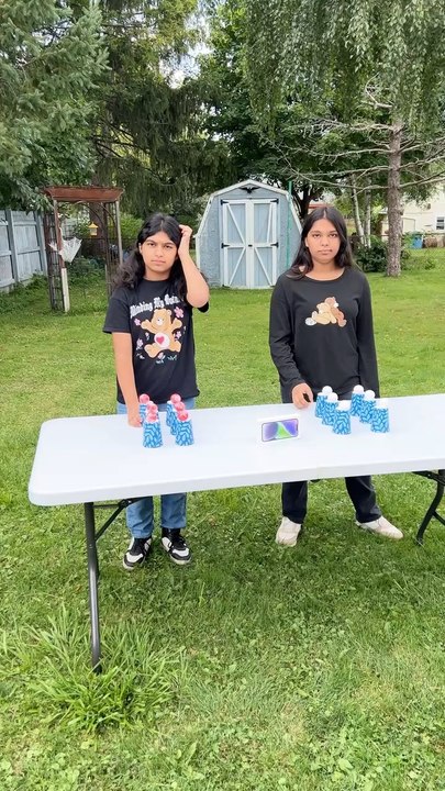 throw it up and catch the Ping pong ball in your cup to win a iPhone  #challenge  #familychallenge