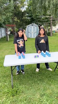 throw it up and catch the Ping pong ball in your cup to win a iPhone #challenge #familychallenge