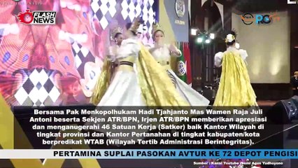 Menteri AHY Berikan Penghargaan ke 46 Satuan Kerja Berpredikat Wilayah Tertib Administrasi Berintegritas