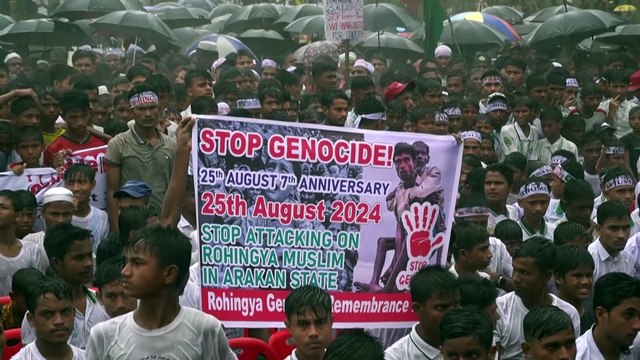 Rohingya refugees mark seven years of flight from Myanmar
