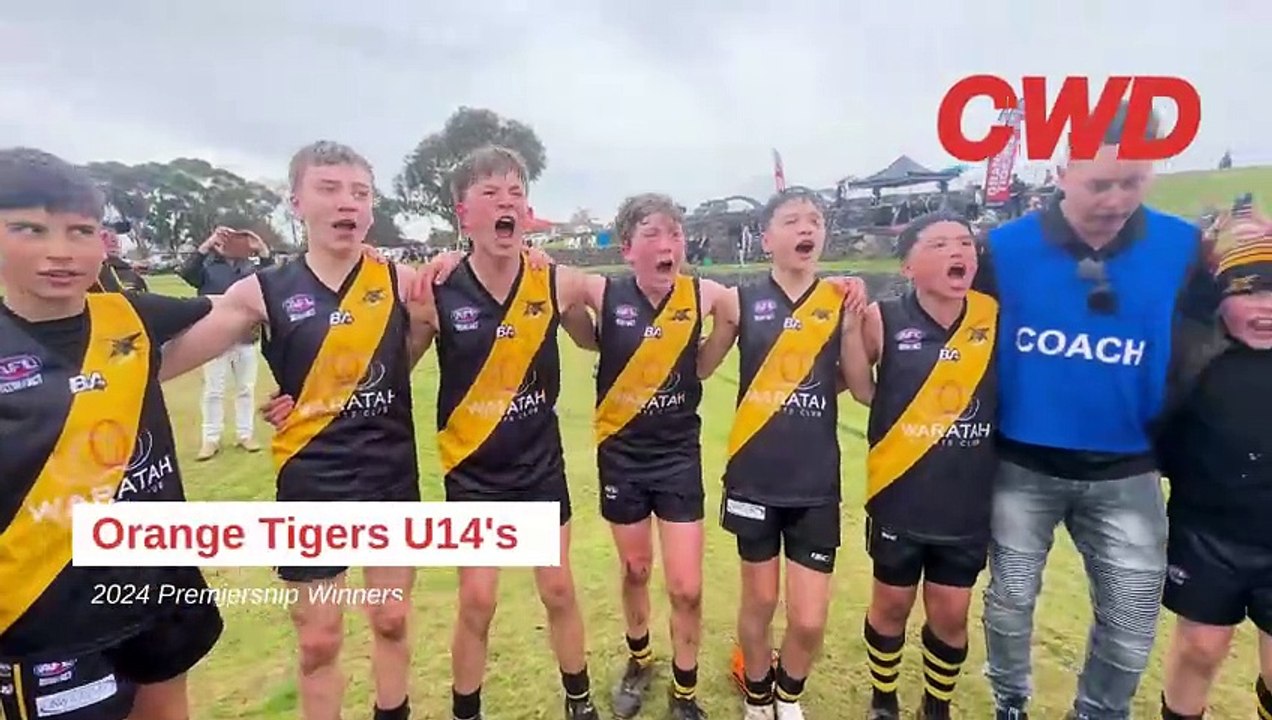 Orange Tigers U14's AFL Premiership winners
