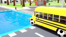 School bus stuck in a deep hole - Wheels on the Bus - Baby Nursery Rhymes & Kids Songs