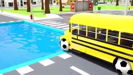 School bus stuck in a deep hole - Wheels on the Bus - Baby Nursery Rhymes & Kids Songs