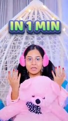 Challenge - Cold Girl Makeup in 1 Minute ❄️ Safed Chudail ☃️ #makeupshorts #shorts