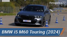 BMW i5 M60 Touring 2024 - Maniobra de esquiva (moose test) y eslalon | km77.com