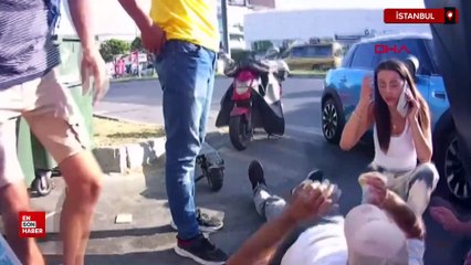 Avcılar'da yaralanan skuter sürücüsüne yabancı doktordan müdahale