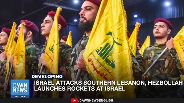 Israel Attacks Southern Lebanon, Hezbollah Launches Rockets At Israel | Dawn News English