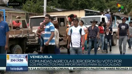 En Venezuela comunidad agrícola ejerce su voto en la consulta popular