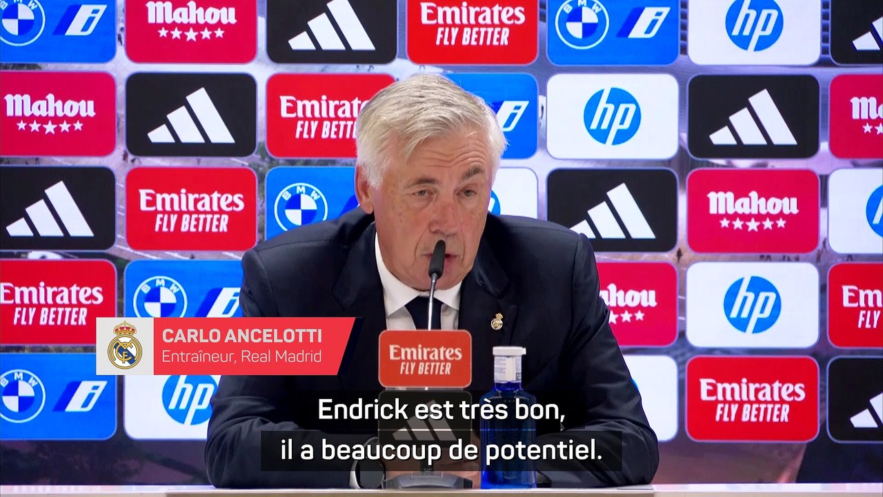 Ancelotti : “Sur son but, Endrick a montré toutes ses qualités”