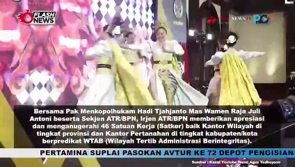 MENTERI ATR-BPN AHY BERI PENGHARGAAN PADA 46 SATUAN KERJA BERPREDIKAT WILAYAH TERTIB ADMINISTRASI BERINTEGRITAS