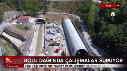 Bolu Dağı Tüneli'nde çalışmalar sürüyor