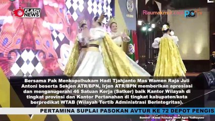 Menteri AHY Berikan Penghargaan Pada 46 Satuan Kerja Berpredikat Wilayah Tertib Administrasi Berintegritas