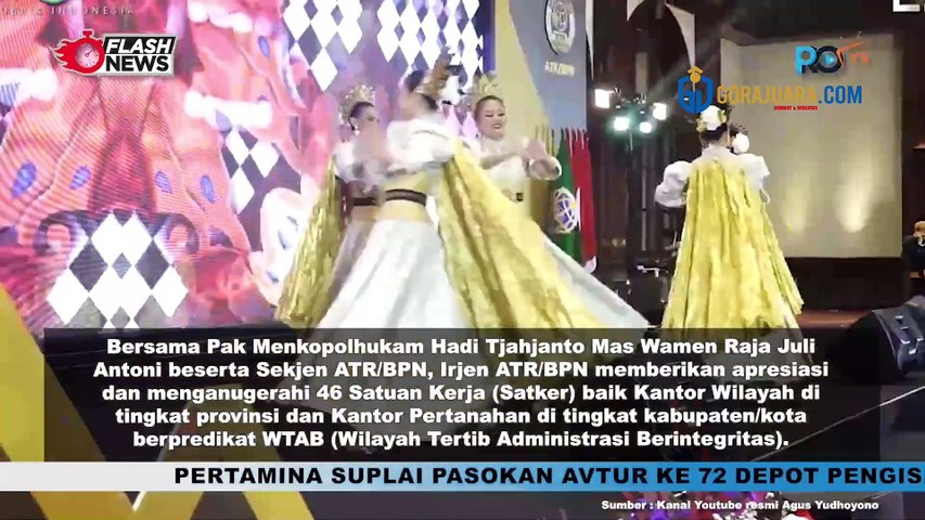 MENTERI AHY BERIKAN PENGHARGAAN PADA 46 SATUAN KERJA BERPREDIKAT WILAYAH TERTIB ADMINISTRASI BERINTEGRITAS