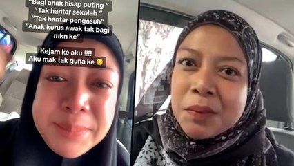 Wanita ini menangis masa live, geram orang mengata anak usia 3 tahun