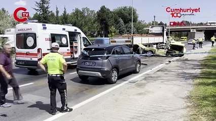 Eskişehir'de otomobil, ikiye bölündü; 1 ölü, 3 yaralı