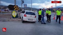 Çorum'da kırmızı ışık ihlali trafik kazasına neden oldu