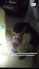 Download Video: Policiais Militares aplicam manobra de Heimlich e salvam bebê de 15 dias em Guarapuava