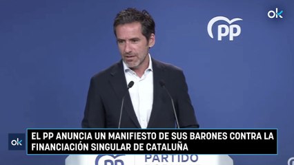 El PP anuncia un manifiesto de sus barones contra la financiación singular de Cataluña
