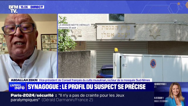 Synagogue attaquée: le suspect venait à la mosquée imbibé d'alcool et drogué il y a deux ans, assure le recteur de la mosquée de Nîmes