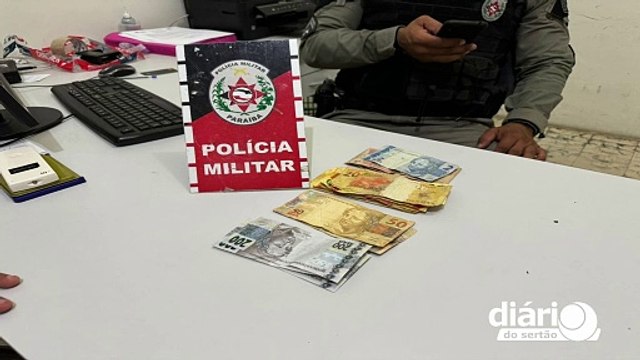 Homem tenta colocar em circulação R$ 600 em notas falsas e é preso em flagrante no município de Pombal