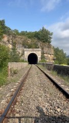 ENTRE TUNNEL ET VIADUC sur le velorail du Larzac