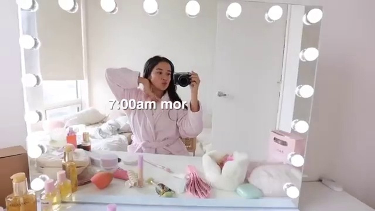 7 AM MORNING ROUTINE !⁠♡ my productive + healthy routine, asthetic self care with grown classes!!!