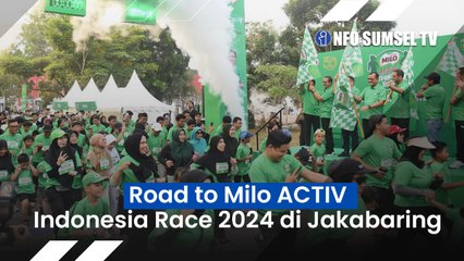 Sekda Edward Candra Lepas Ribuan Peserta Road to MILO ACTIV Indonesia Race 2024 di Jakabaring