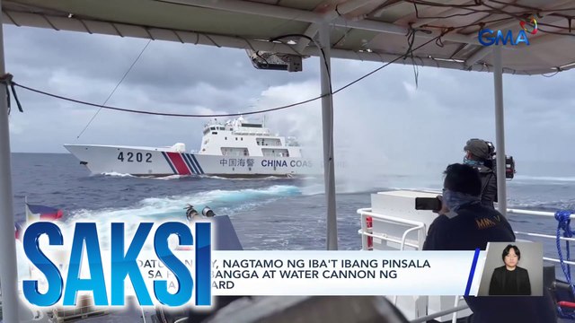 BRP Datu Sanday, nagtamo ng iba't ibang pinsala dahil sa pambabangga at water cannon ng China Coast Guard | Saksi