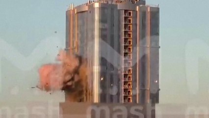 Un dron ucraniano impacta en un rascacielos ruso: "¡Maldita sea! ¡Mierda!"