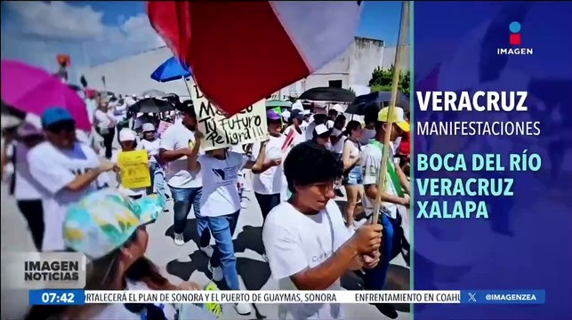 Ciudadanos de Veracruz saturande movilizaciones sociales al gobierno estatal