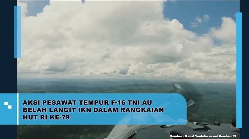 Aksi Pesawat Tempur F-16 TNI AU Belah Langit IKN dalam Rangkaian HUT RI ke-79