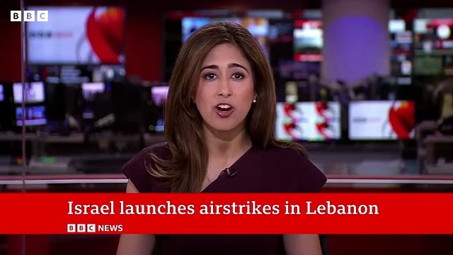 Israel launches strikes in Lebanon and Hezbollah fires hundreds of rockets | BBC News