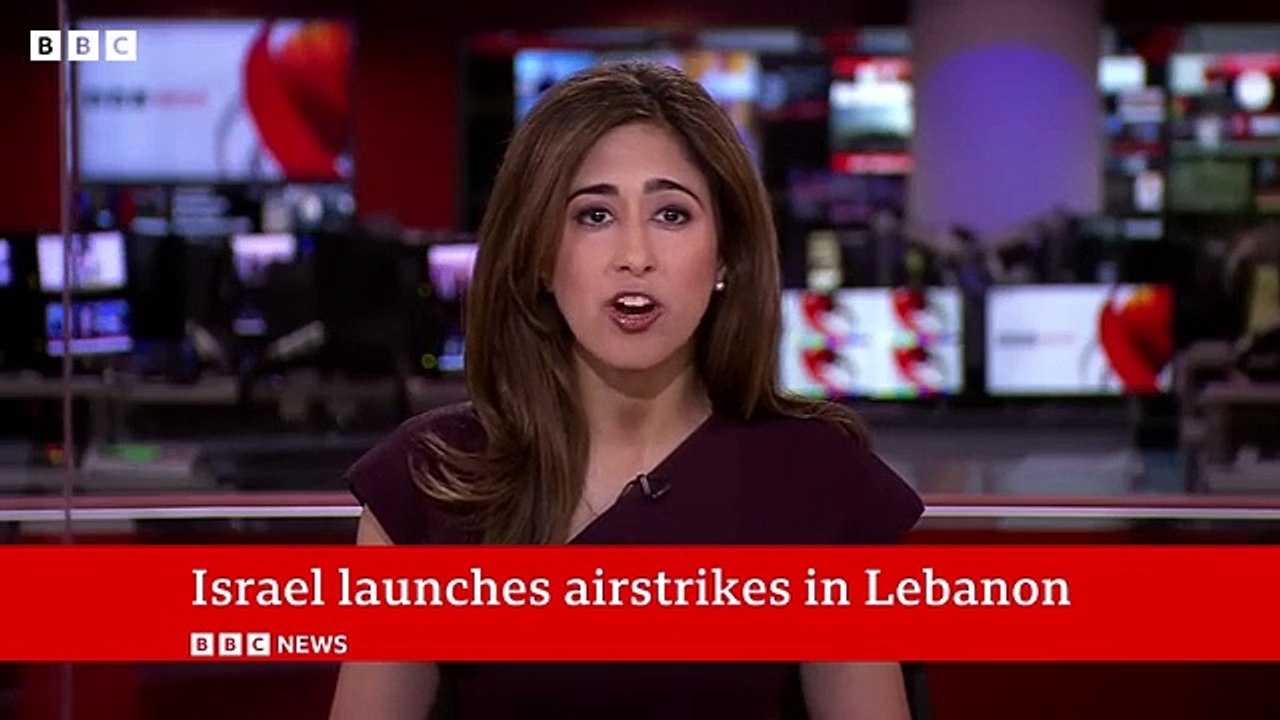 Israel launches strikes in Lebanon and Hezbollah fires hundreds of rockets | BBC News