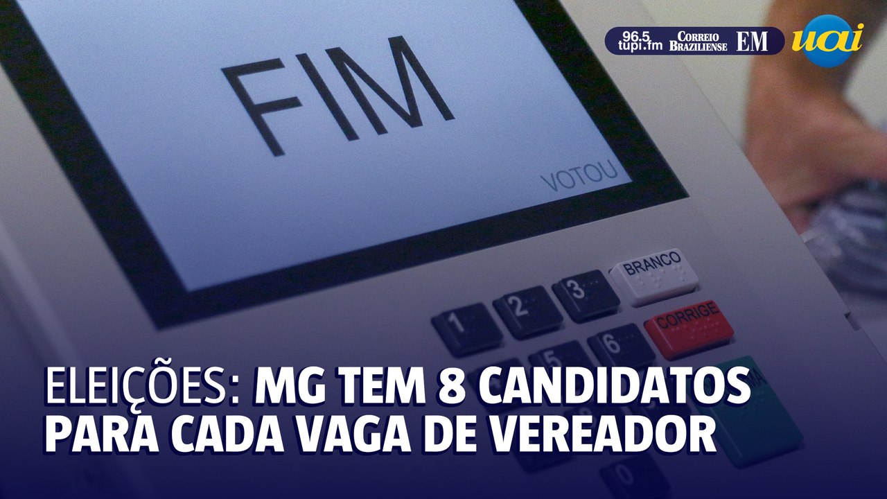 ELEIÇÕES: Minas Gerais tem 8 candidatos para cada vaga de vereador