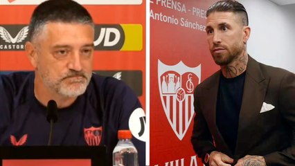 García Pimienta, entrenador del Sevilla, niega un posible regreso de Sergio Ramos al club: "Ya se despidió"