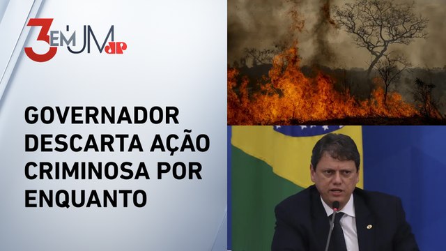 Queimadas em SP: Tarcísio diz que estado não tem mais focos de incêndios ativos