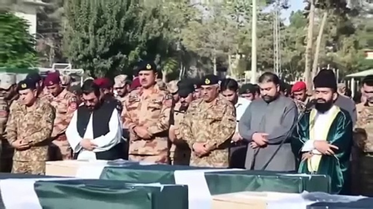 Funeral Prayers offered Martyred in the line of Duty in different areas of Baluchistan